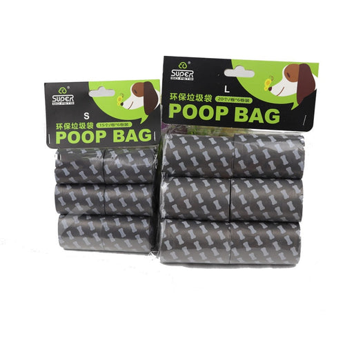 6 rolls  (1roll =15PCS)  The specail bags for  Dog Pet Travel Foldable Pooper Scooper